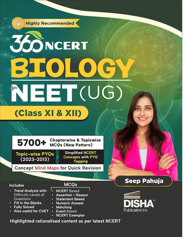 360 NCERT Biology for NTA NEET (UG) & Class 11 - 12 with Previous Year Solved Questions | Detailed Theory with 6 Level of Practice Exercise Biology