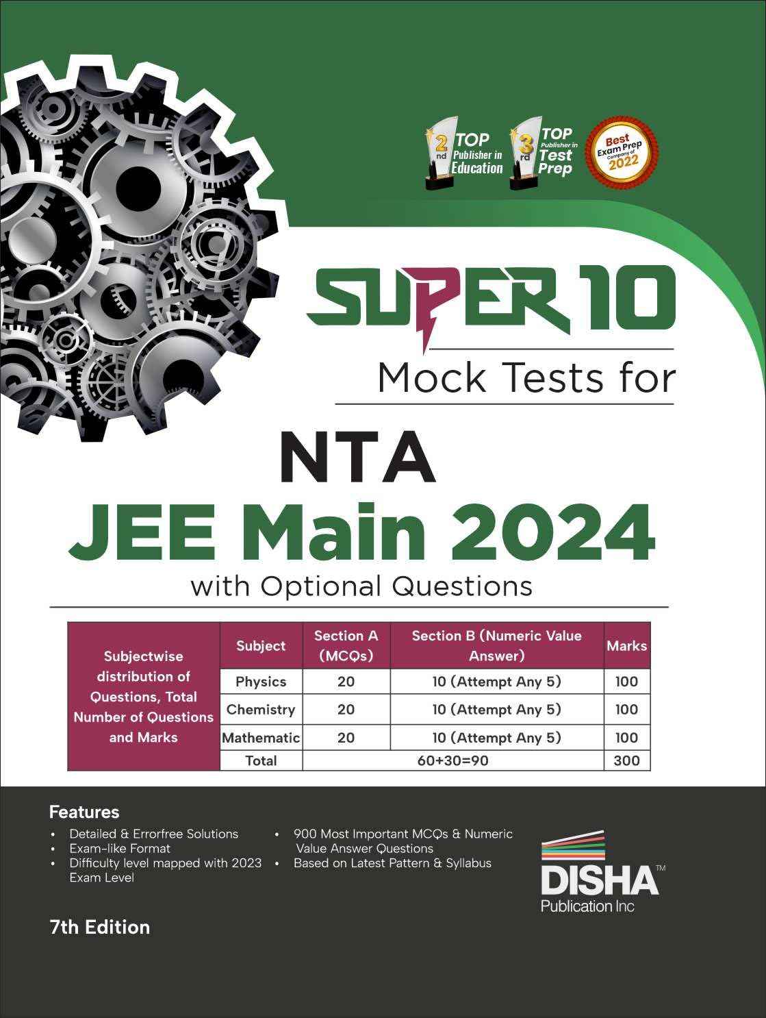 Super 10 Mock Tests for NTA JEE Main 2024 with Optional Questions - 7t ...