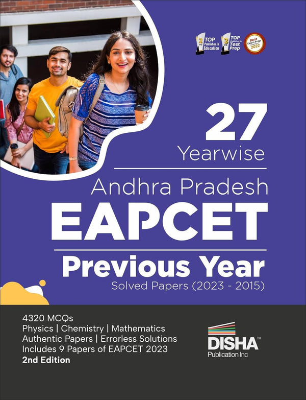 27 Yearwise Andhra Pradesh EAPCET Previous Year Solved Papers (2023 - 2015) 2nd Edition | Physics, Chemistry & Mathematics PYQs Question Bank | For 2024 Engineering Exam | 3500+ MCQs