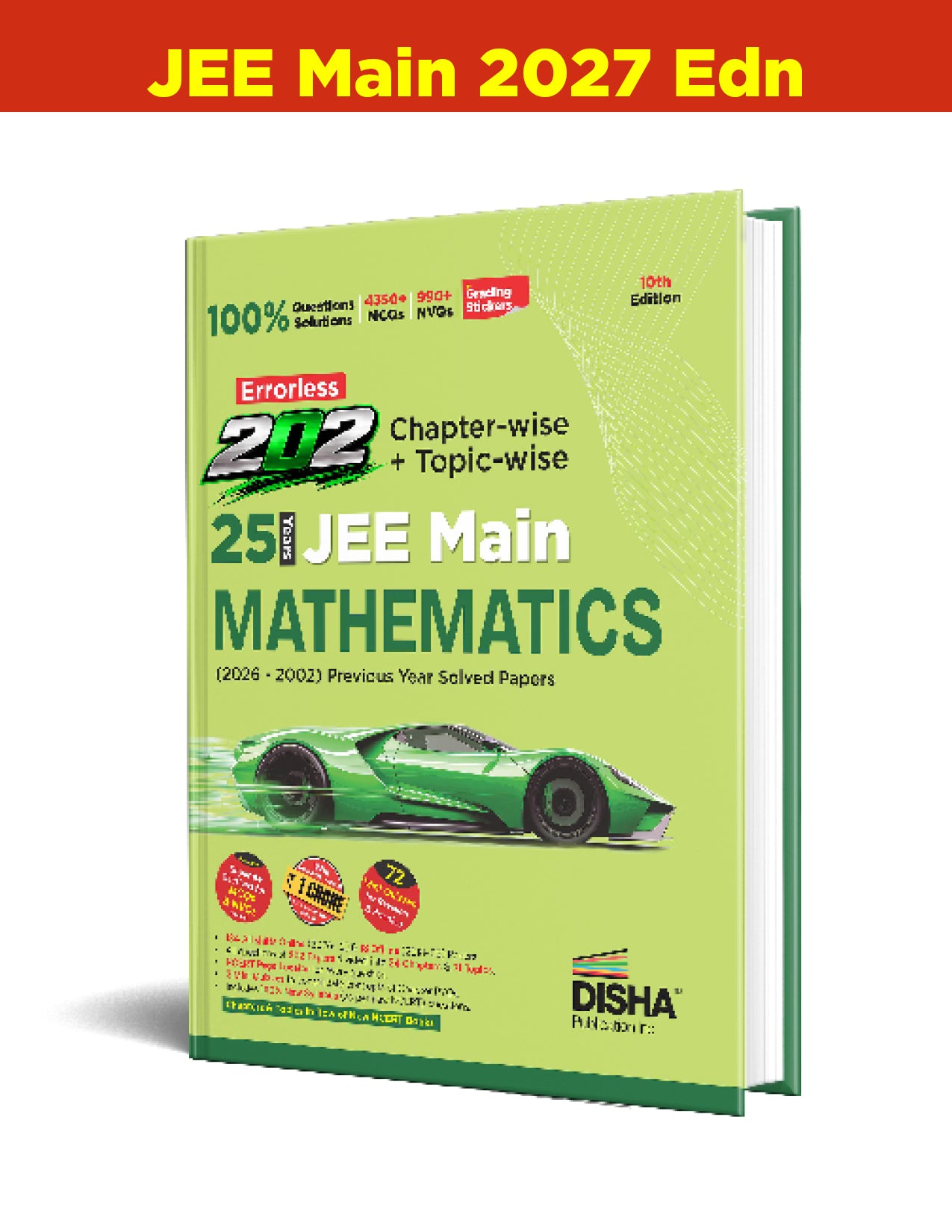 Disha Errorless 202 Chapter-wise & Topic-wise 25 Year Mathematics JEE ...