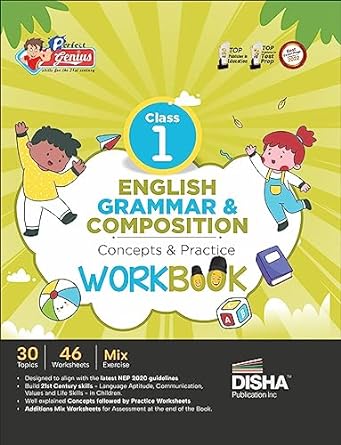 Perfect Genius Class 1 English Grammar & Composition Concepts & Practice Workbook | Follows NEP 2020 Guidelines
