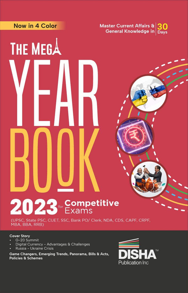 The Mega Yearbook 2023 for Competitive Exams - 8th Edition | General Knowledge, Studies & Current Affairs