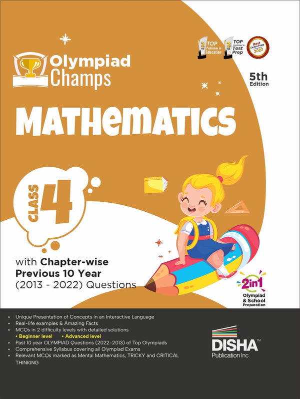 Olympiad Champs Mathematics Class 4 with Chapter-wise Previous 10 Year (2013 - 2022) Questions 5th Edition | Complete Prep Guide with Theory, PYQs, Past & Practice Exercise