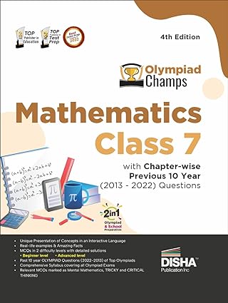 Olympiad Champs Mathematics Class 7 with Chapter-wise Previous 10 Year (2013 - 2022) Questions 4th Edition | Complete Prep Guide with Theory, PYQs, Past & Practice Exercise