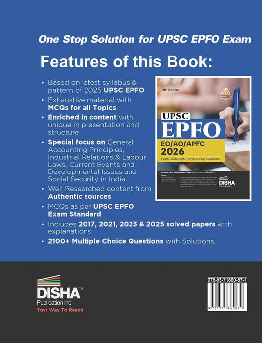 Disha UPSC EPFO EO/ AO/ APFC 2026 Exam Guide with PYQs 4th Edn ...