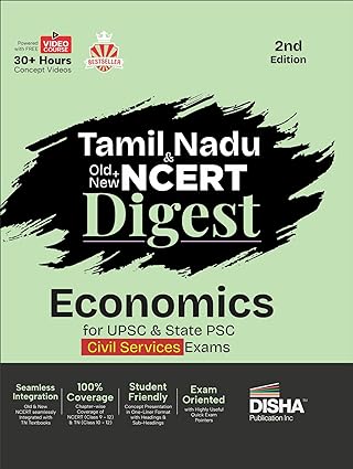 Tamil Nadu & Old + New NCERT Digest Economics for UPSC & State PSC Civil Services Exams 2nd Edition | NCERT Class IX – XII & TN Class X - XII | 30+ Hours Video | IAS Prelims & Mains