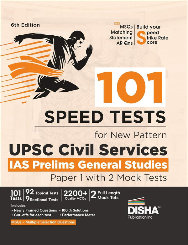 101 Speed Tests for New Pattern UPSC Civil Services IAS Prelims General Studies Paper 1 with 2 Mock Tests - 6th Edition