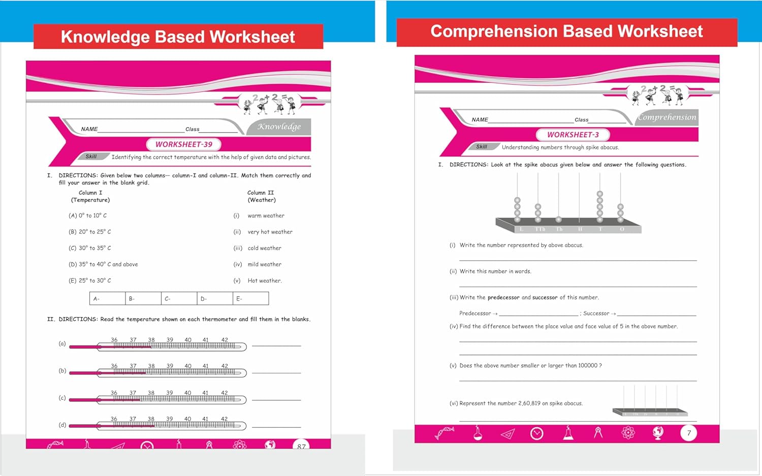 Genius Math Worksheet Disha Perfect Genius NCERT Mathematics Worksheets for Class 5 (based o ...