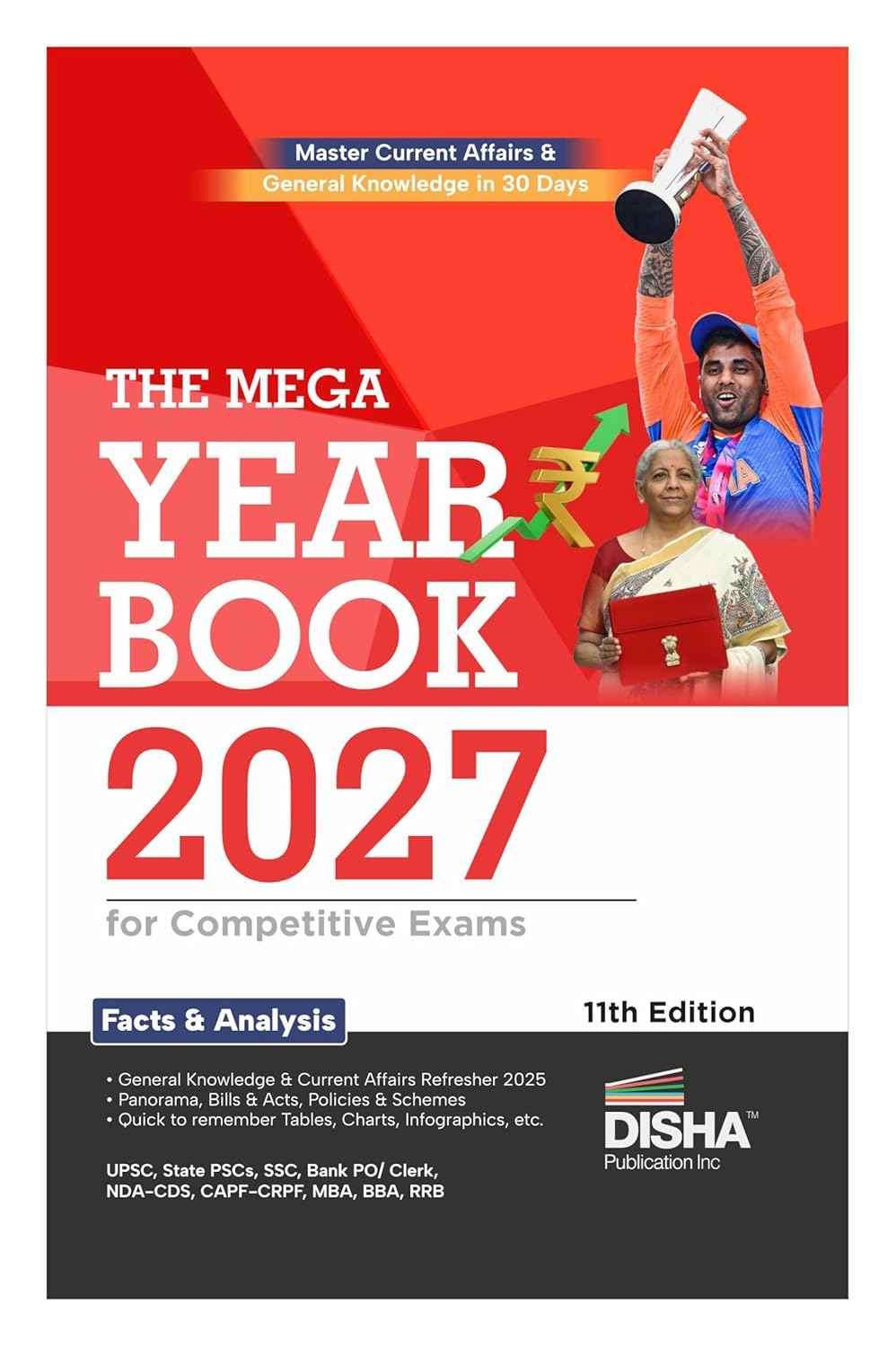 Disha The Mega Yearbook 2027 for Competitive Exams - 11th Edition ...