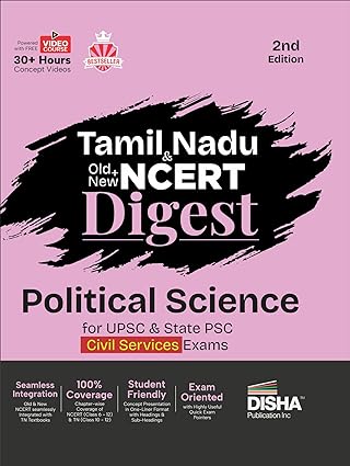 Tamil Nadu & Old + New NCERT Digest Political Science for UPSC & State PSC Civil Services Exams 2nd Edition | NCERT Class VI – XII & TN Class X - XII | 30+ Hours Video | IAS Prelims & Mains