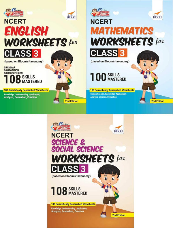 Perfect Genius NCERT English, Mathematics, Science & Social Science Worksheets for Class 3 (based on Bloom's taxonomy) 2nd Edition