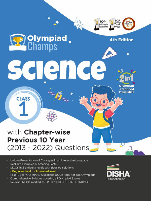 Olympiad Champs Science Class 1 with Chapter-wise Previous 10 Year (2013 - 2022) Questions 4th Edition | Complete Prep Guide with Theory, PYQs, Past & Practice Exercise |