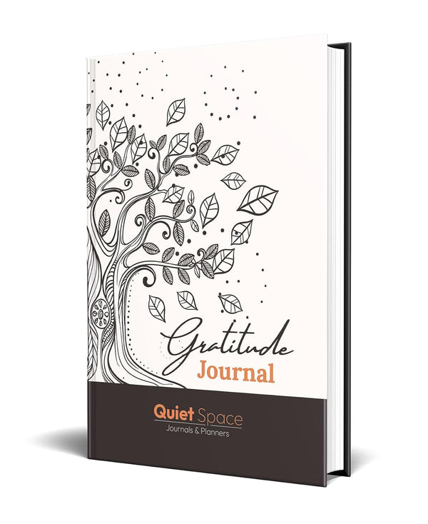 Quiet Space Gratitude Journal | 204 Pages 4 Months Undated A5 Hardbound Journal | Feel Grateful, Say thank you with Pay it Forward, Happiness Meter, Habit Tracker, Positive Activity Planner, Weekly Planner, Daily Reflections