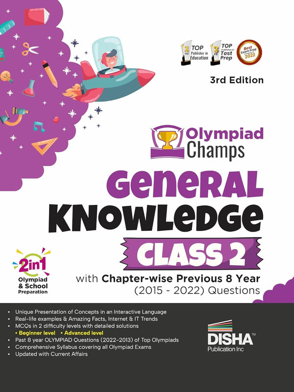 Olympiad Champs General Knowledge Class 2 with Chapter-wise Previous 8 Year (2015 - 2022) Questions 3rd Edition | Complete Prep Guide with Theory, PYQs, Past & Practice Exercise |