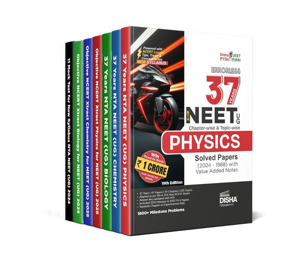 Victory in NTA NEET (UG) 2025 Study Notes Combo (Set of 7 Books) | Physics, Chemistry & Biology NCERT Xtract, 37 Year PYQs & Test Series 2nd Edition | 100% Solutions | Concepts in One Liner Format