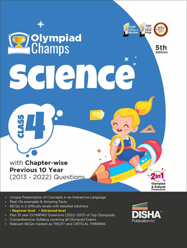 Olympiad Champs Science Class 4 with Chapter-wise Previous 10 Year (2013 - 2022) Questions 5th Edition | Complete Prep Guide with Theory, PYQs, Past & Practice Exercise