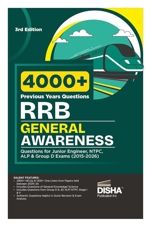 Disha 4000+ Previous Years RRB General Awareness Questions for Junior ...