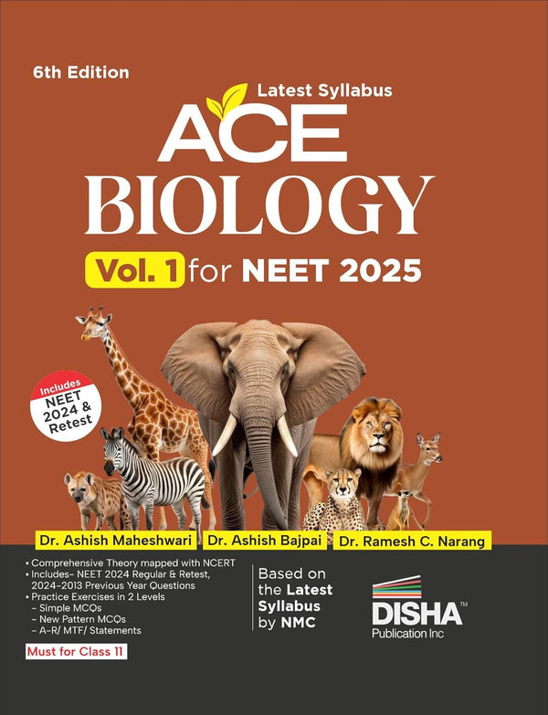 New Syllabus ACE Biology Vol. 1 for NEET 2025 - 6th Edition | Based on the new syllabus by NMC | 100% useful for CUET & Class 12