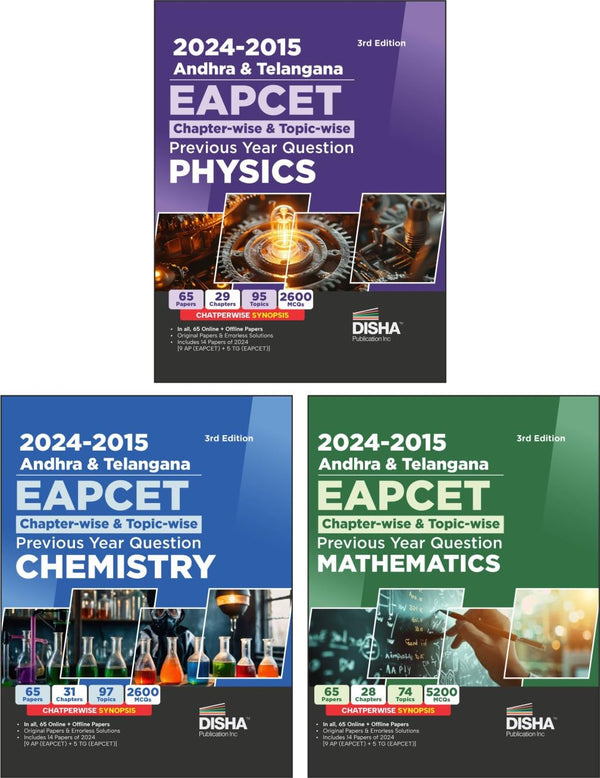 Chapter-wise & Topic-wise Physics, Chemistry & Mathematics Previous Year Solved Papers 3rd Edition| PCM 7000+ PYQs Question Bank | For 2025 Engineering Exams 2024 - 2015