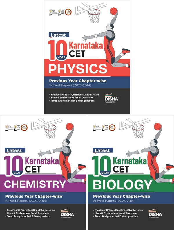 Latest 10 Year Karnataka CET Physics, Chemistry & Biology Previous Year Chapter-wise Solved Papers (2023 - 2014) | KCET PYQs Question Bank | For 2024 B. Pharma & B.Sc. Exams