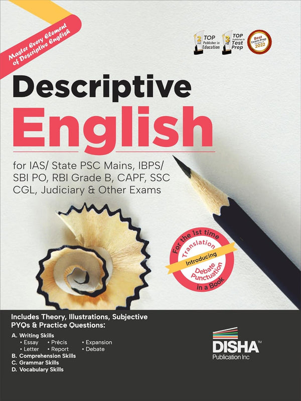 Descriptive English for IAS/ State PSC Mains, IBPS/ SBI PO, RBI Grade B, CAPF, SSC CGL, Judiciary & other Exams | Previous Year (PYQs) Questions | Comprehension, Writing, Grammar & Vocabulary Skills