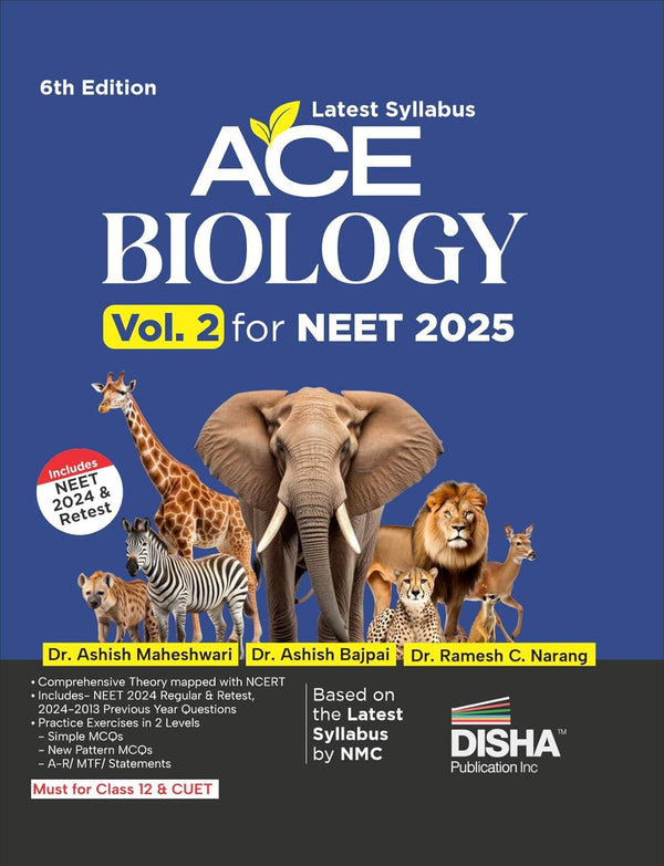 New Syllabus ACE Biology Vol. 2 for NEET 2025 - 6th Edition | Based on the new syllabus by NMC | 100% useful for CUET & Class 12