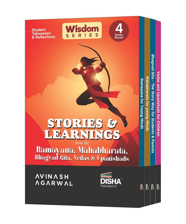 Best Of Disha Wisdom Series: Boxset of 4 books containing Stories & Learnings from the Ramayana, Mahabharata, Bhagvad Gita, Vedas & Upanishads | Student Takeaways & Reflections | Teenagers & Parents