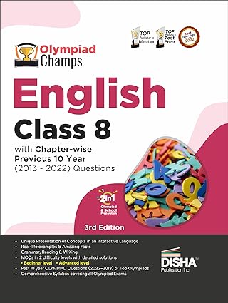 Olympiad Champs English Class 8 with Chapter-wise Previous 10 Year (2013 – 2022) Questions 5th Edition | Complete Prep Guide with Theory, PYQs, Past & Practice Exercise