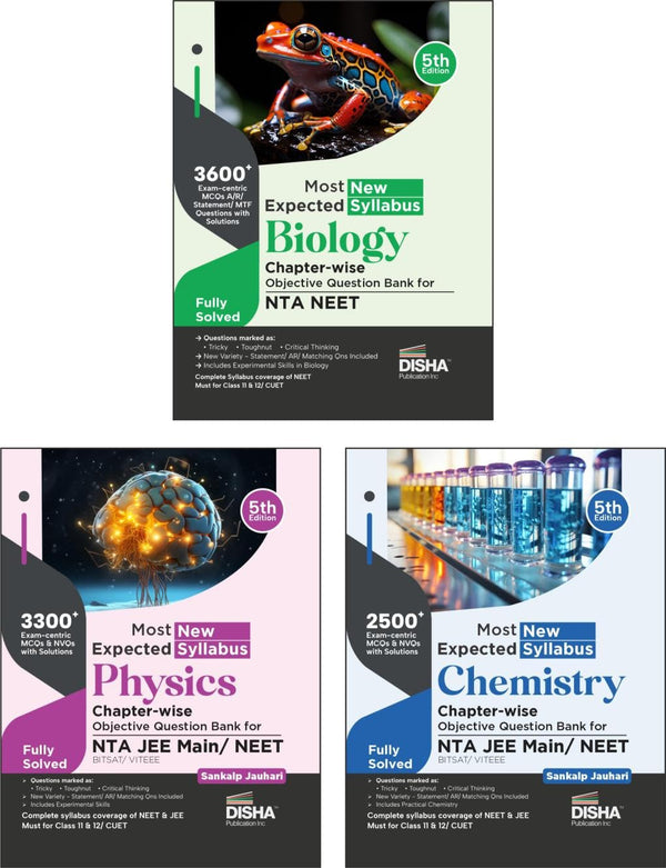 Most Expected New Syllabus Physics, Chemistry & Biology Chapter-wise Objective Question Bank for NTA NEET 5th Edition | MCQs based on Main Previous Year Questions PYQs | Useful for CBSE 11/ 12 & CUET