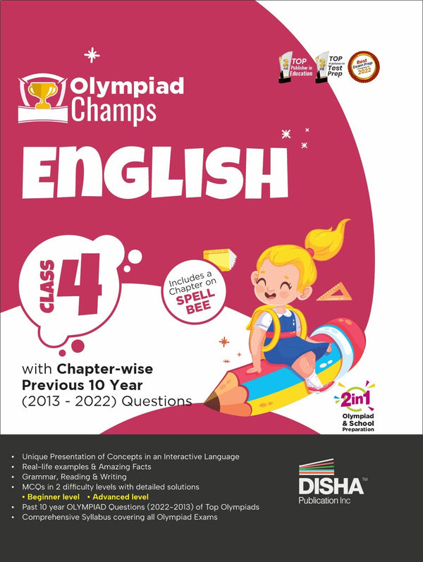 Olympiad Champs English Class 4 with Chapter-wise Previous 10 Year (2013 - 2022) Questions 5th Edition | Complete Prep Guide with Theory, PYQs, Past & Practice Exercise