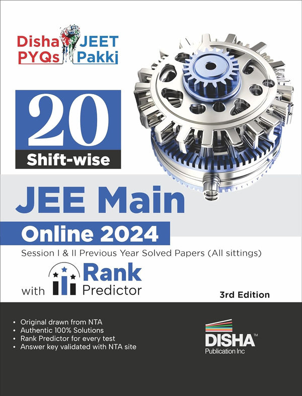 20 Shift-wise JEE Main Online 2024 Sessions I & II Previous Year Solved Papers (All sittings) with Rank Predictor 3rd Edition