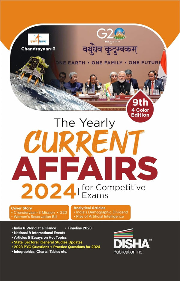 The Yearly Current Affairs 2024 with Previous Year & Practice Questions for Competitive Exams - 9th Edition | Latest Events, Issues, Ideas & People
