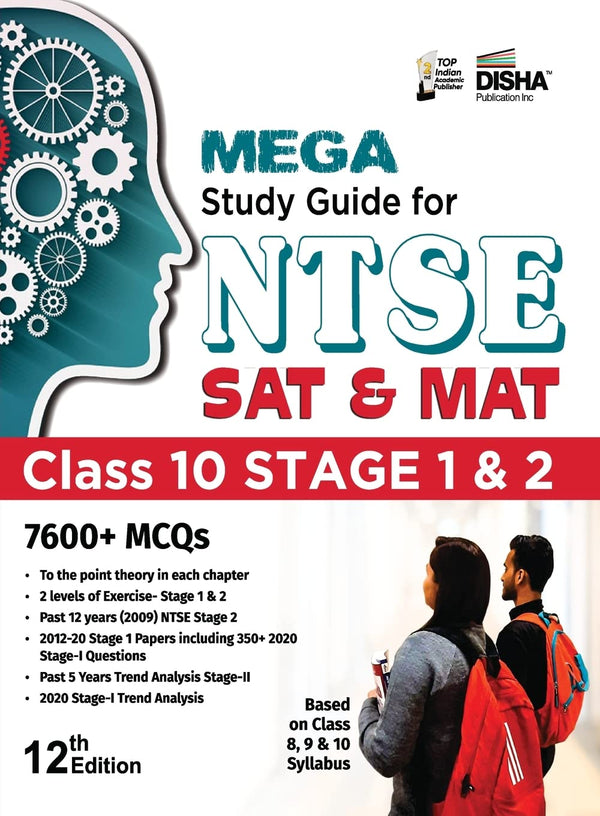 MEGA Study Guide for NTSE (SAT & MAT) Class 10 Stage 1 & 2 [Paperback] Disha Experts