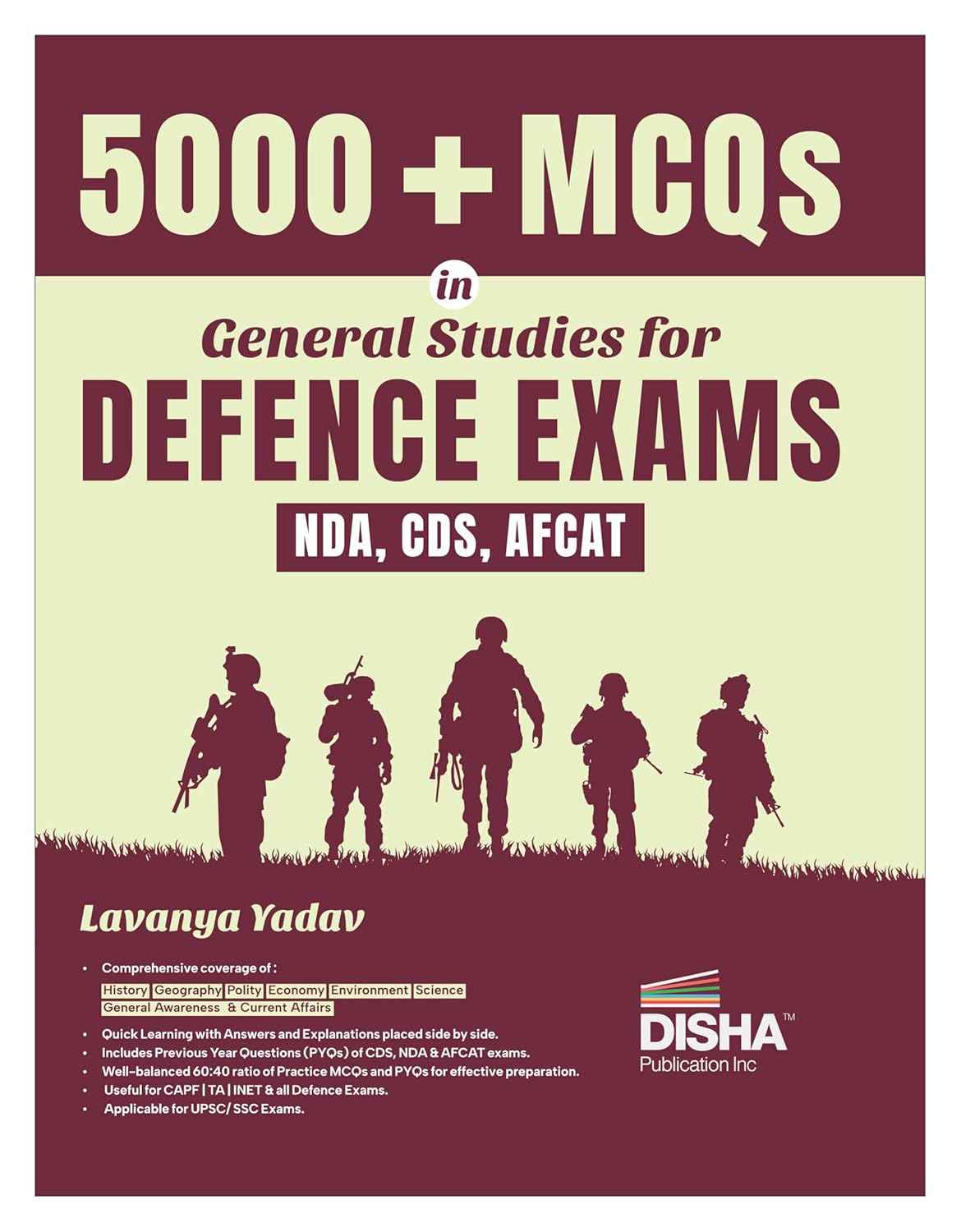 Disha 5000+ MCQs in General Studies for Defence Exams - NDA, CDS ...
