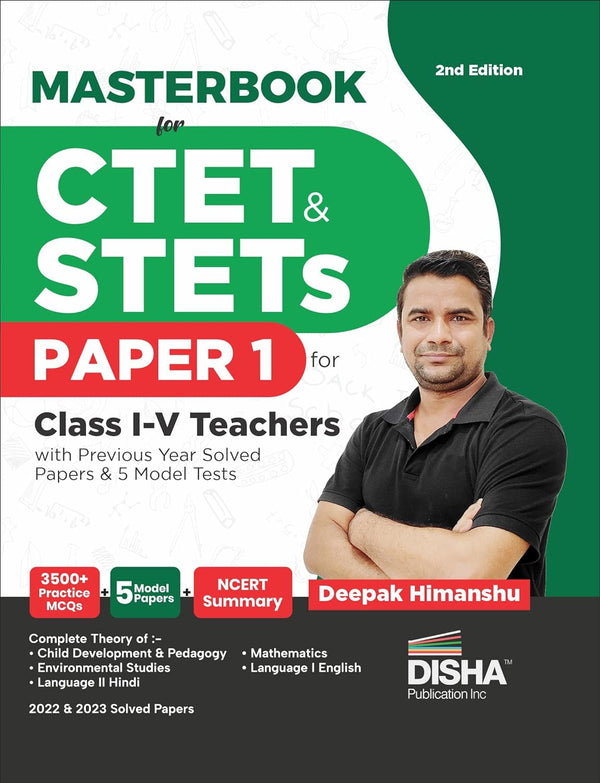 Masterbook for CTET & STETs Paper 1 for Class 1 - 5 Teachers with Previous Year Solved Papers & 5 Model Tests 2nd English Edition | Child, Development & Pedagogy, EVS, Mathematics & Languages
