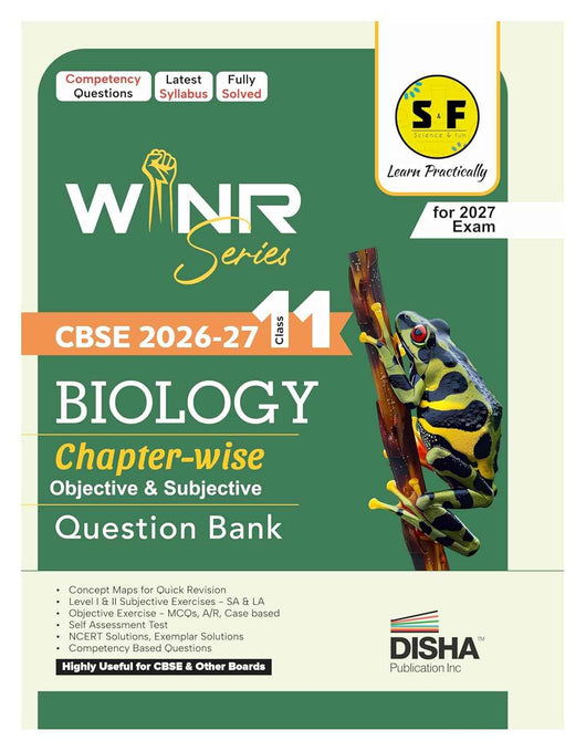 Disha WINR Series CBSE 2026-27 Class 11 Biology Chapter-wise Objective & Subjective Question Bank | 9789371863469