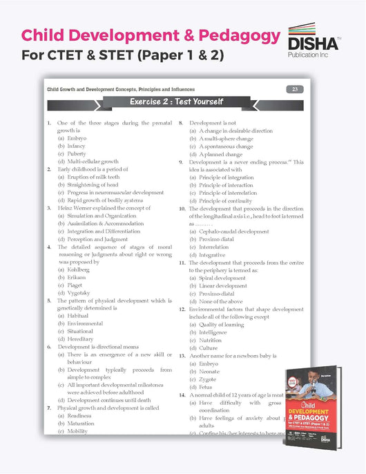 Child Development & Pedagogy for CTET & STET (Paper 1 & 2) with Previo ...