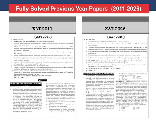Disha 16 Year-wise XAT Previous Year Solved Papers (2011 - 2026) with 5 ...