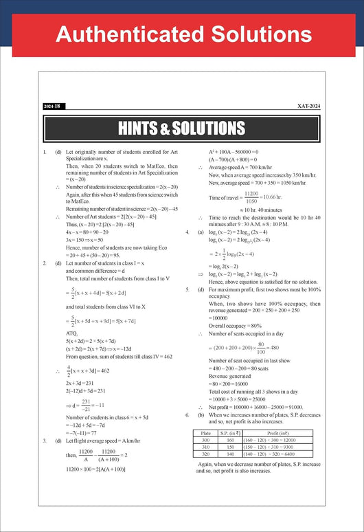 Disha 16 Year-wise XAT Previous Year Solved Papers (2011 - 2026) with 5 ...