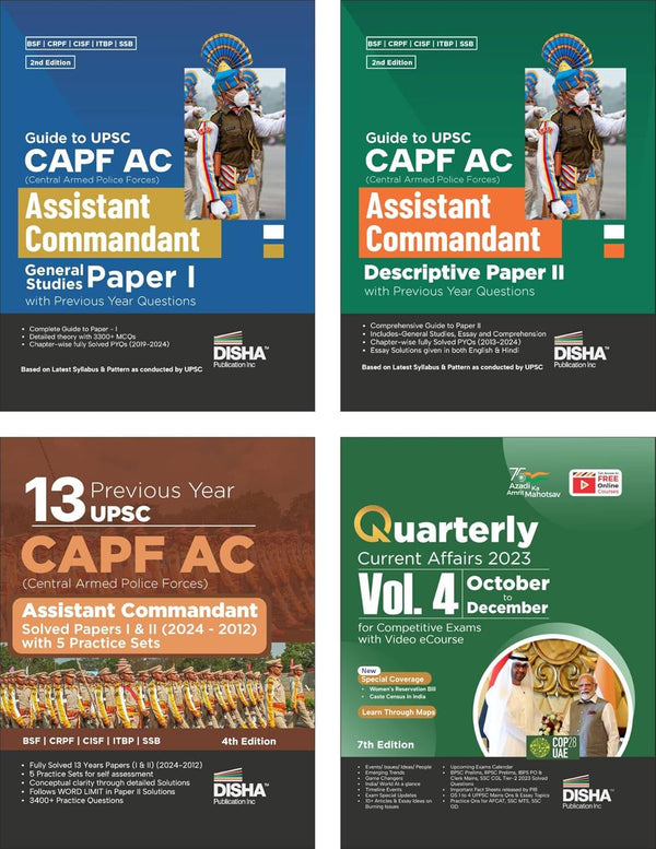 UPSC CAPF AC Central Armed Police Forces Assistant Commandant Paper I & II Guide with 12 Previous Year Solved Papers, 5 Practice Sets & Free Quarterly Magazine 3rd Edition