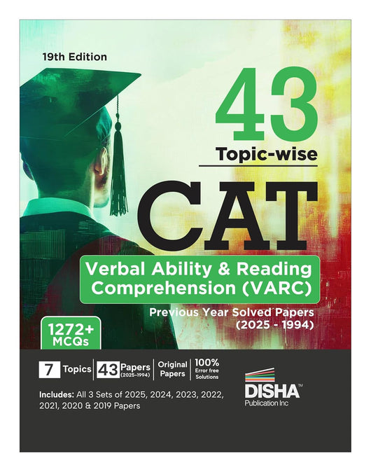 Disha 43 Topic-wise CAT Verbal Ability & Reading Comprehension (VARC ...