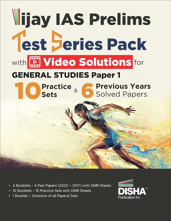 VIJAY IAS Prelims Test Series Pack with Video Solutions for General Studies Paper 1 - 10 Practice Sets & Previous 6 Years Solved Papers | Civil Services - UPSC & State PSC Exams