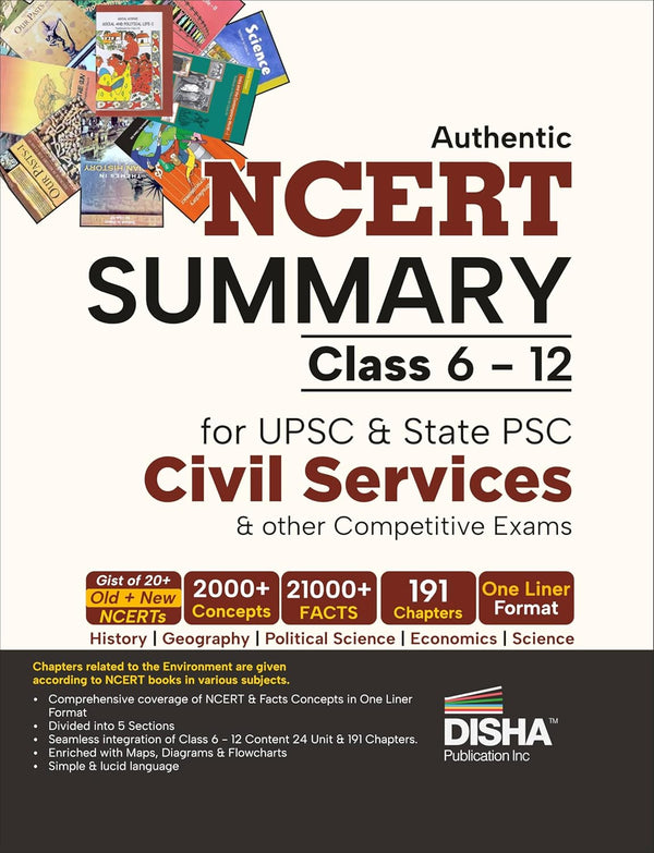 Authentic NCERT Summary (Class 6 to 12) for UPSC & State PSC Civil Services & other Competitive Exams | Old & New NCERT One Liner General Studies | IAS Prelims & Mains