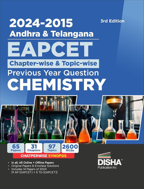 2024 - 2015 Andhra & Telangana EAPCET Chapter-wise & Topic-wise Previous Year Solved Papers Chemistry 3rd Edition| PYQs Question Bank | For 2025 Engineering Exams | 1700+ MCQs