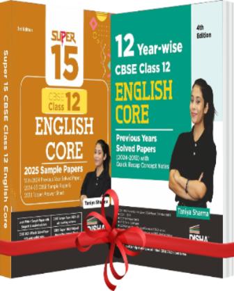 Combo (set of 2 Books) 12 Previous Year-wise Solved Papers & Super 15 Sample Papers for CBSE Class 12 English Core 2025 Exam | CBSE PYQs & Sample Paper & Topper Answer Sheet