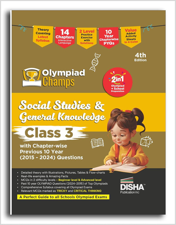 Olympiad Champs Social Studies & General Knowledge Class 3 with Chapter-wise Previous 10 Year (2015 - 2024) Questions 4th Edition | Complete Prep Guide with Theory, PYQs, Past & Practice Exercise