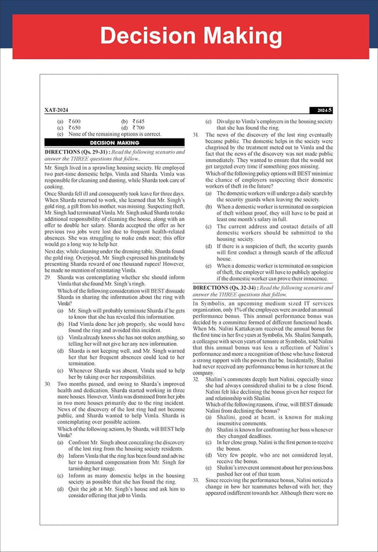 Disha 16 Year-wise XAT Previous Year Solved Papers (2011 - 2026) with 5 ...