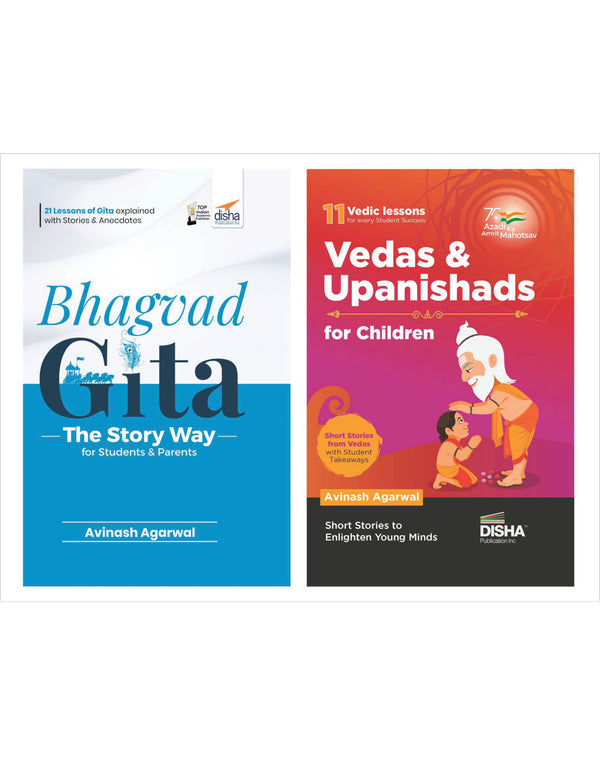Combo - Bhagvad Gita, Vedas and Upanishads for Children - The Story Way for Students & Parents | Engaging Stories to enlighten students