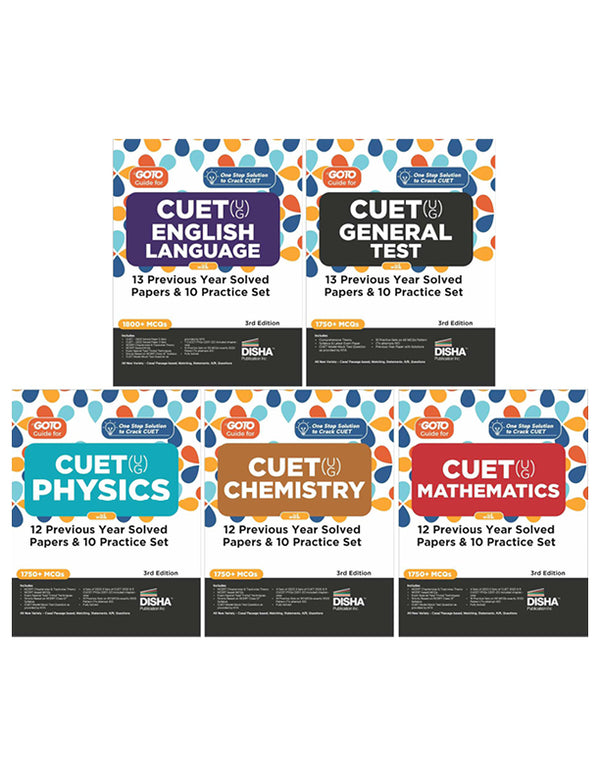 Combo (set of 5 Books) Go To Guides for CUET (UG) Science Stream - Physics, Chemistry, Mathematics, English & General Test 2nd Edition | CUCET | Central Universities Entrance Test