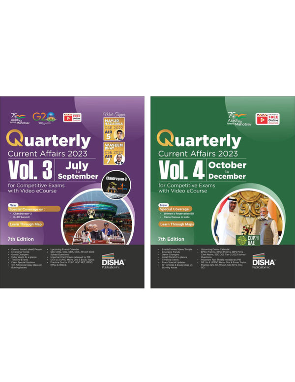 Half-Yearly Current Affairs 2023 - July to December (set of 2 Quaterlies) for Competitive Exams 7th Edition